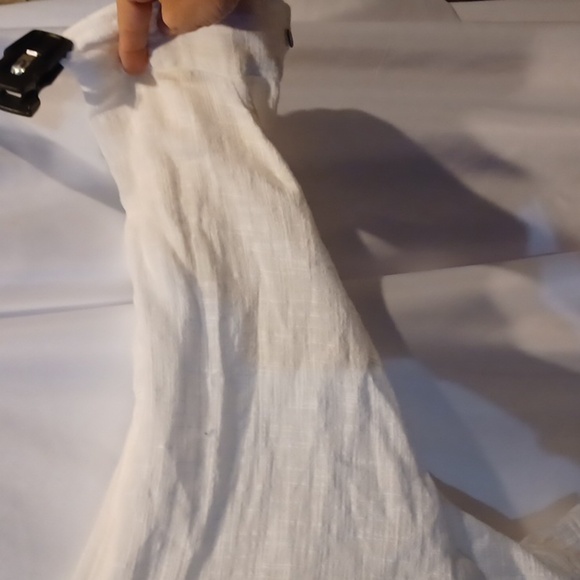 We The Free Free People white button front tunic top, oversized, distressed look - Picture 5 of 10